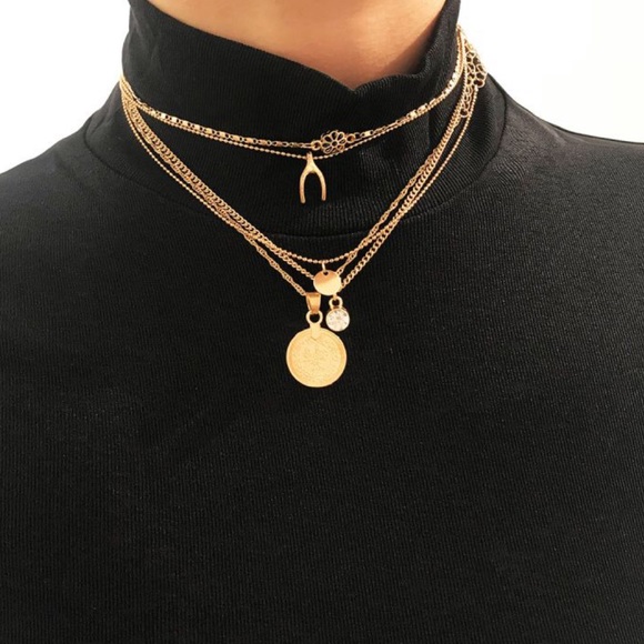 Vintage Multilayer Choker Necklace - Picture 4 of 5